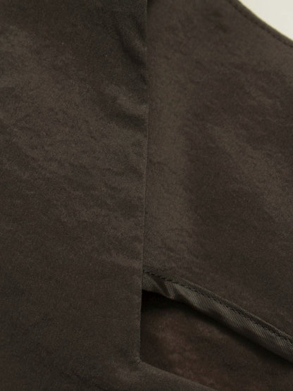 エムズグレイシー スクウェアネックロー切り替え 411331 ワンピース 38 ブラウン IT4BAR4WSXO4