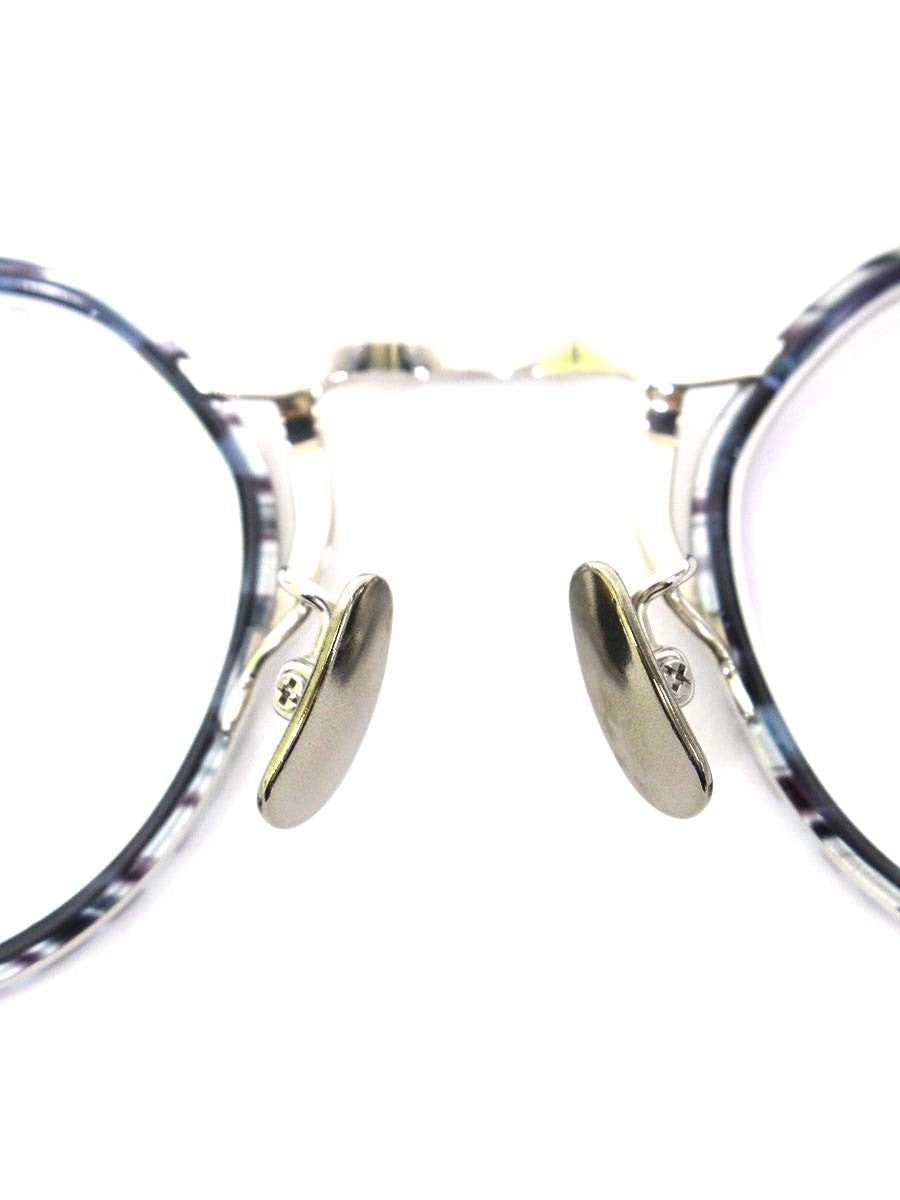 ミスタージェントルマン EDWARD COL.P メガネ シルバー/ブルー メタルフレーム フルリム クラウンパント ITV4JIH2YMBO 【SALE】