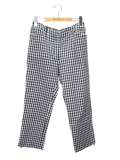 エムズグレイシー 116304 クロップドパンツ 40 ブラック/ホワイト ギンガムチェック ITIZT4497VTW