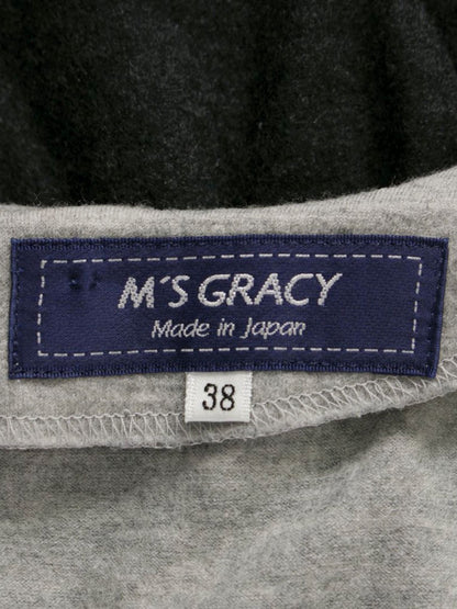 エムズグレイシー 015513 トップス 38 グレー フリル リボン ITN242H7R468