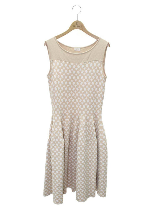 エリザ 28528021 ワンピース 2 ベージュ ニット フレア 幾何学模様 ITA7KP4Q9S14 【SALE】