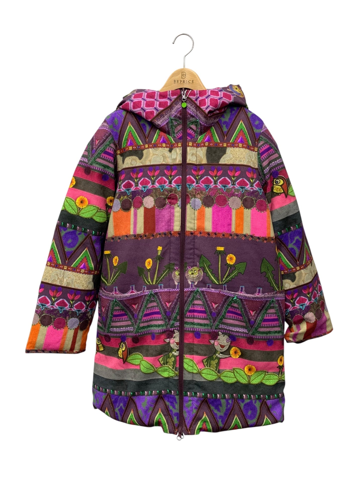 アルベロベロ 813999 ダウンコート - マルチカラー リバーシブル フラワーモチーフ ITE6Y8KW75MS