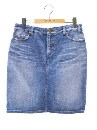 ジルサンダー POCKET SKIRT PJJWLM6643 デニムスカート S ブルー ダメージ加工 IT655DZ5BQ86