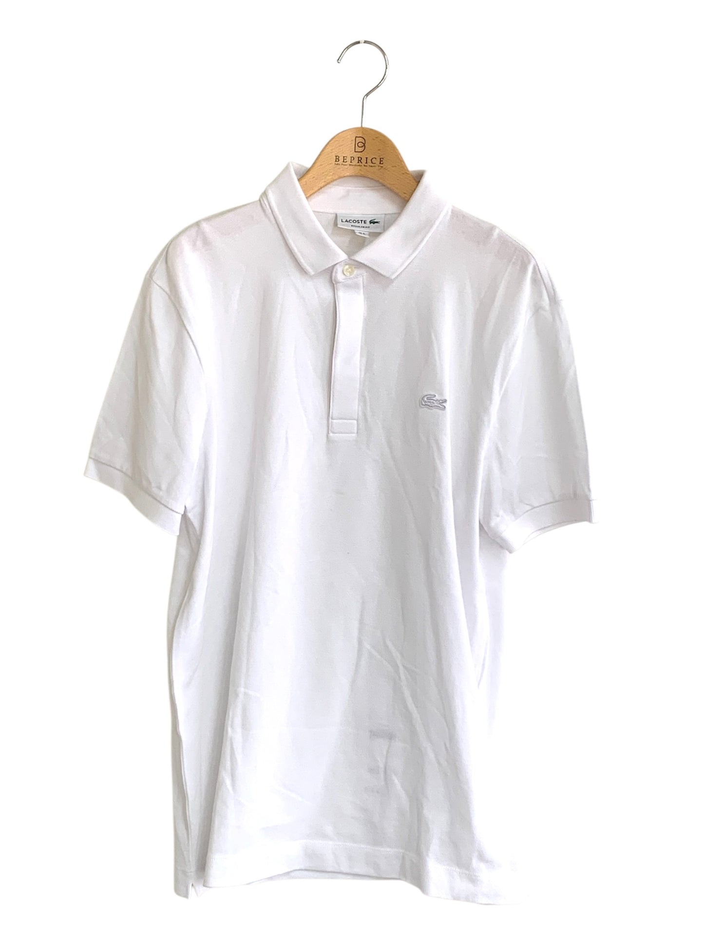 ラコステ レギュラーフィット ストレッチ パリポロシャツ (半袖) PH5522J 4-M ホワイト IT0GDK0ZRFA8
