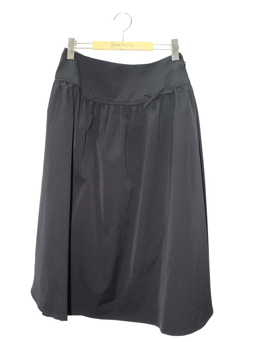 エムズグレイシー ギャザーフレアーエレガントスカート 217107 スカート 40 ブラック IT3RM8FAD56O 【SALE】