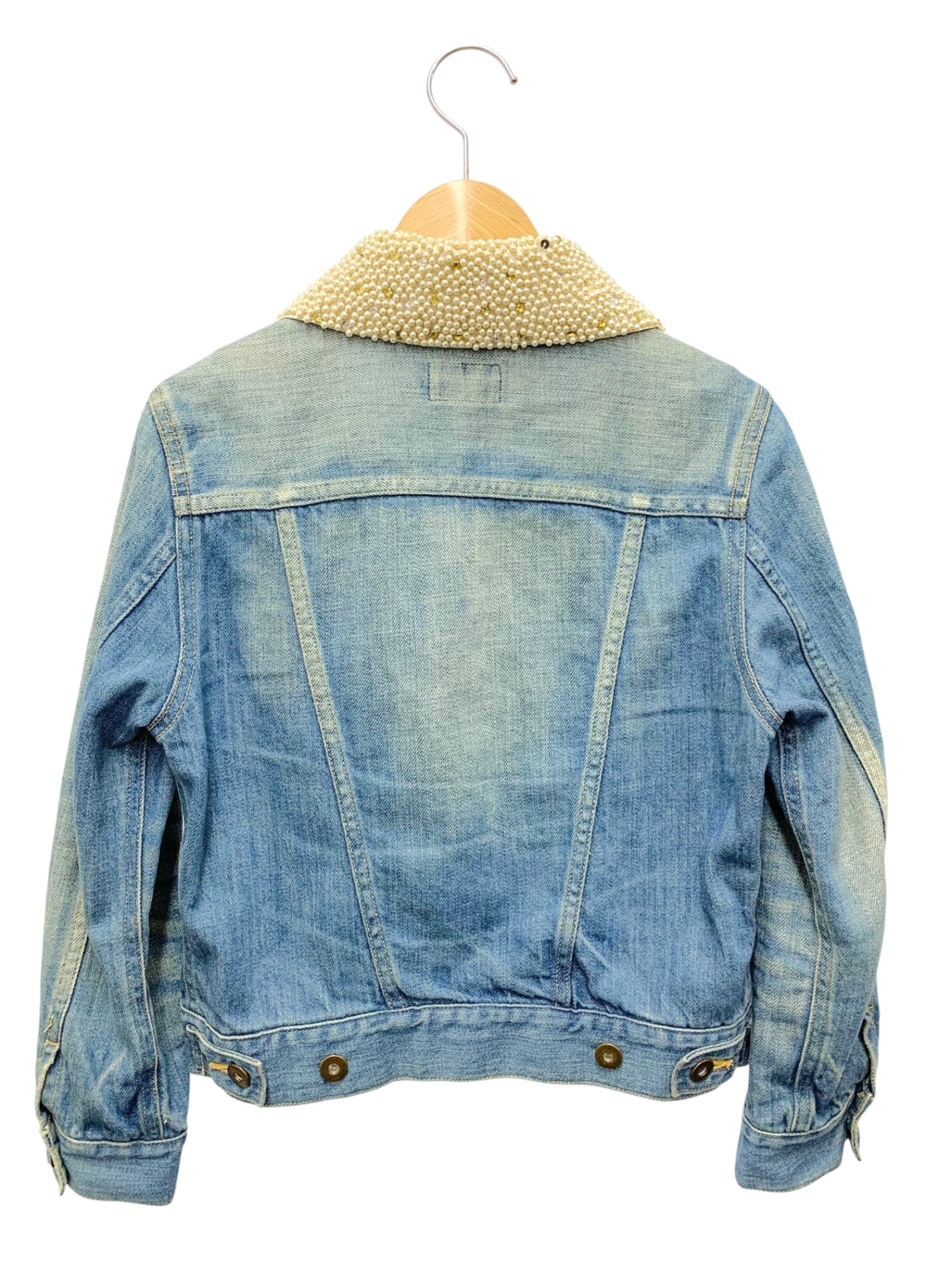 ダイアグラム 0732 3101 デニムジャケット 36 ネイビー 衿ビジュー IT03JFLXO1CS 【SALE】