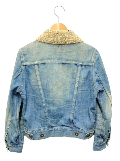 ダイアグラム 0732 3101 デニムジャケット 36 ネイビー 衿ビジュー IT03JFLXO1CS 【SALE】