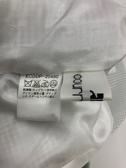 クレージュ ECDDP-20490 スカートスーツ 7 ブルー 千鳥格子 ロゴボタン made in japan IT85BITT7CZ4