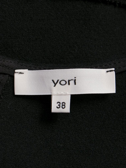 ヨリ YR2121-119AW カットソー 38 ブラック ペプラム ティアード IT9KBC8SUD6G