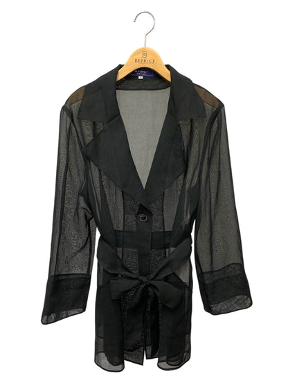 エムズグレイシー テーラードシアー 114306 ジャケット 40 ブラック ITH7K9SWB9J8