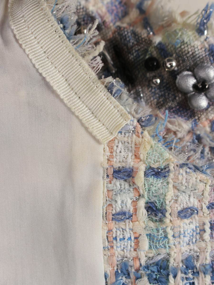 ルネ 6913400 ジャケット 38 ブルー/マルチカラー MALHIA KENTマリアケント社製素材 ツイード ITT9SZFZY15W