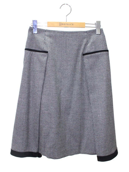 トゥービーシック W5S17-882-10 スカート 40 ホワイト/ブラック 千鳥格子 IT3BWV5NC5O0 【SALE】