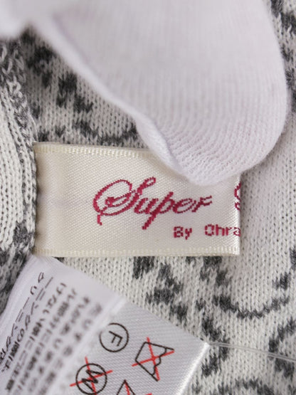 スーパービューティー ワンピース  40 グレー ニット フェイクパール ラインストーン ITQGIYG6WMX6