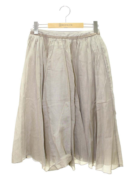 フォクシーブティック シアーサーキュラー 35968 スカート 38 ベージュ シルク混 ITR77RKAR6KK