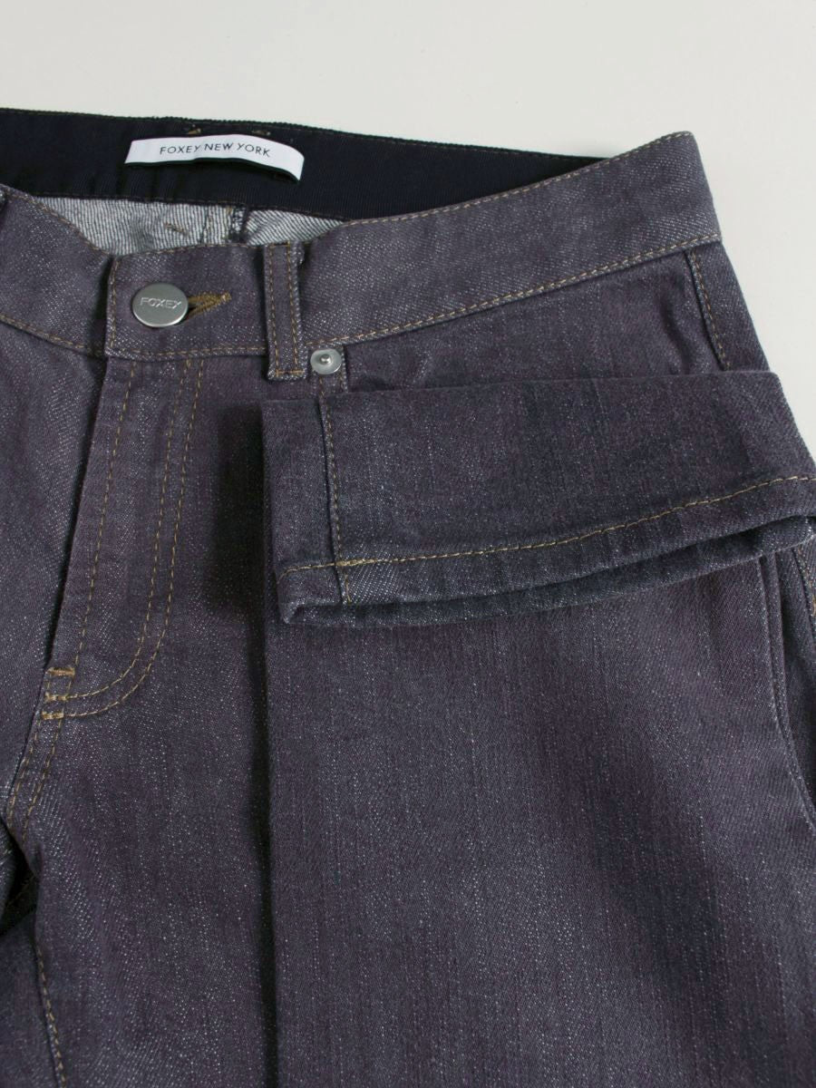 フォクシーニューヨーク 35806 デニムパンツ 38 チャコール コットンBLEND スキニー IT8844PHPGO0