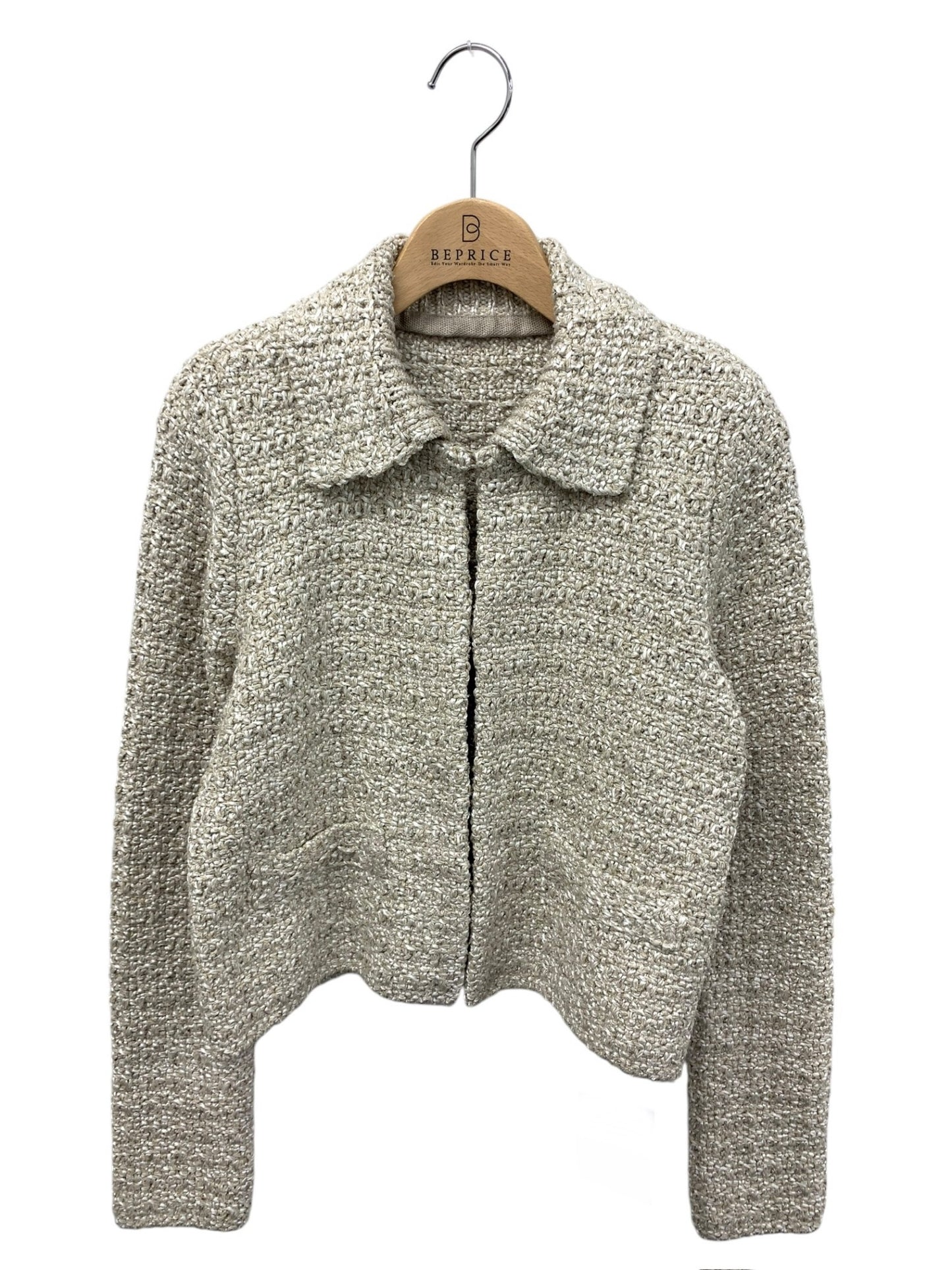 フォクシーブティック Knit Jacket Noisette 42602 ニットジャケット 38 ベージュ ITBIDZ56QKZ4