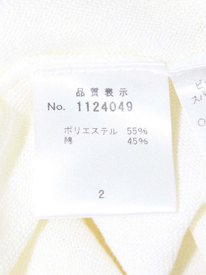 ギャラリービスコンティ 1124049 トップス 2 ホワイト ニット ロング 花 メッシュ IT559E69SSG6