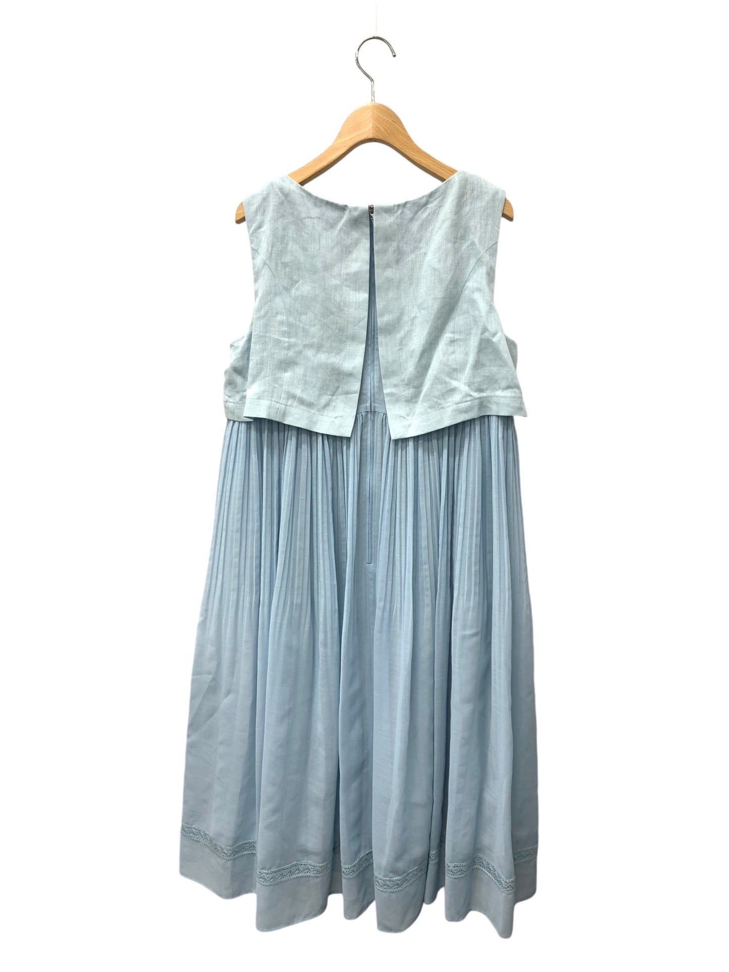 フォクシーブティック Lilia Dress 43565  ワンピース 40 ブルー リネン IT22E4M8TQ7E