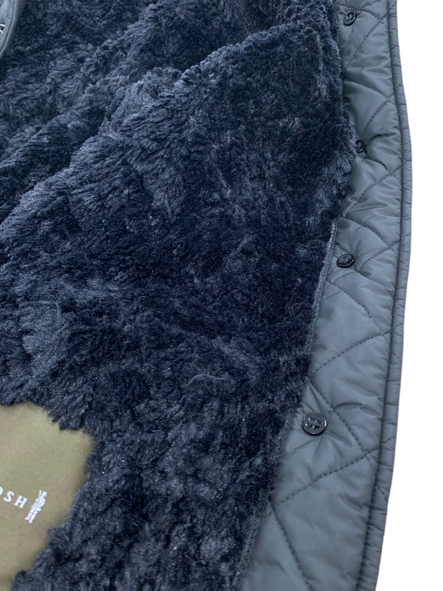 マッキントッシュ コート 36 ブラック キルティング ボア IT8ALRXNVSGW