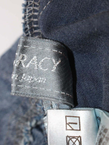 エムズグレイシー Denim Wide Pants 016305 デニムパンツ 36 ブルー リボン ITECIXZV8MFF