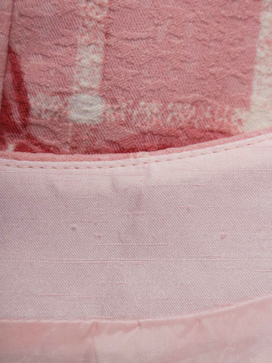 エムズグレイシー 811507 ワンピース 40 ピンク リボンモチーフ チェック ITPT86S04XVC