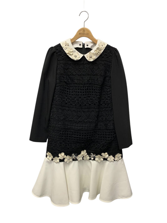 チェスティ 13W504 ワンピース 0 ブラック コサージュ レース IT954F7I6I2W