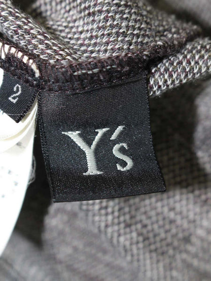 ワイズ YD-T31-565 ブラウス 2 グレー チェック柄 コットン混 ITHE49J2SHEE