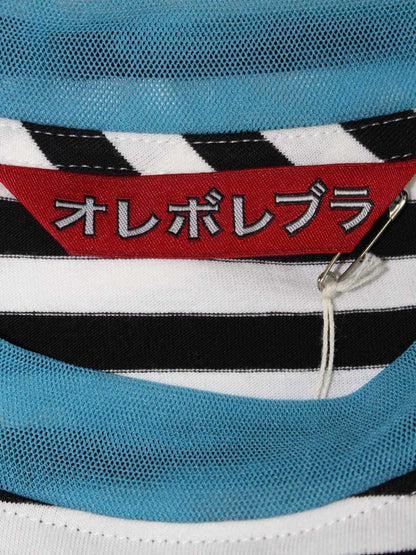 オレボレブラ 232354 チュニック M ブラック フラワーモチーフ ボーダー ITG1TTPXCGTU