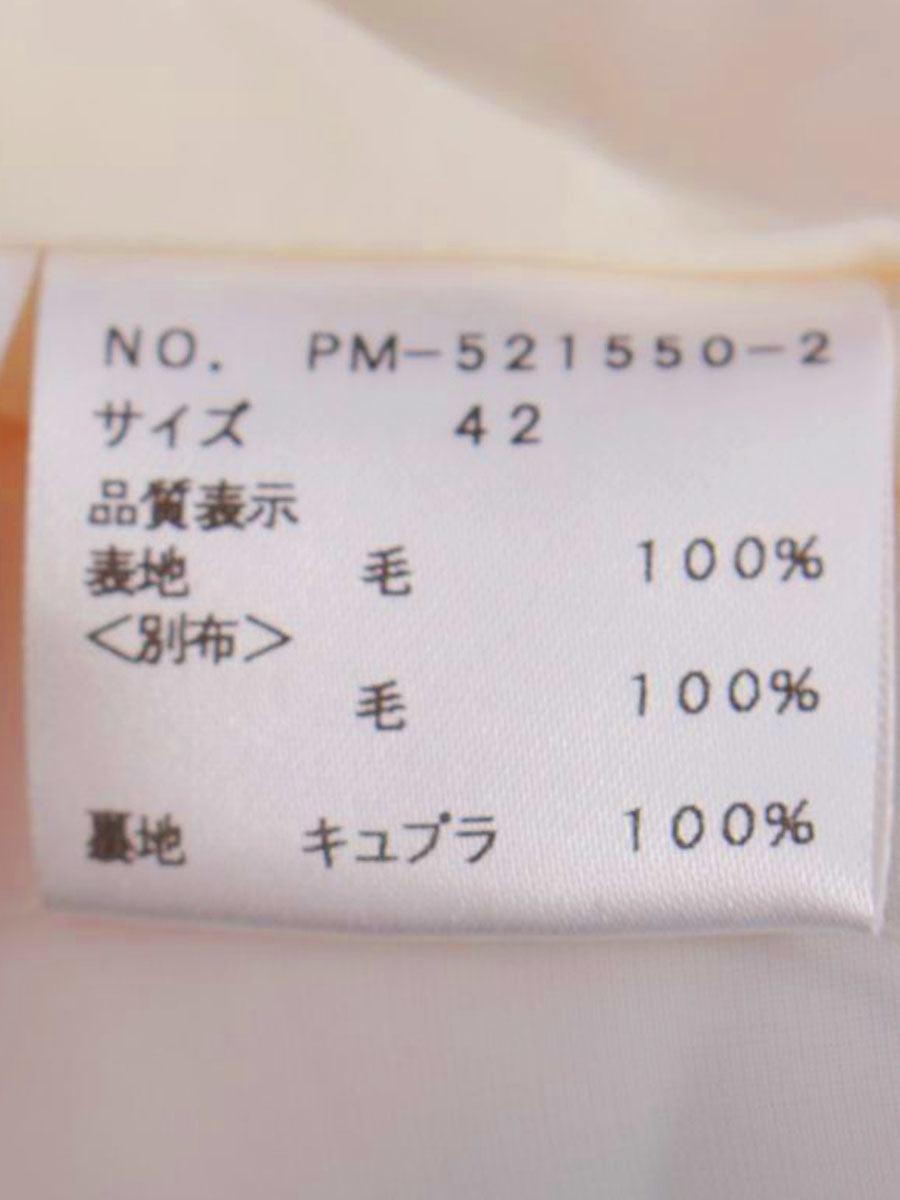 エムズグレイシー 521550 ワンピース 42 グレー ウール バイカラー IT4GA7RFOL4G