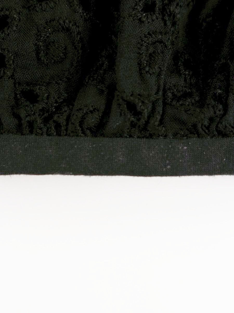 エムズグレイシー 314312 ジャケット 38 ブラック ダブルジップ フラワー刺繡 フード IT6F0V2BPCIA