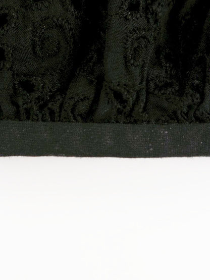 エムズグレイシー 314312 ジャケット 38 ブラック ダブルジップ フラワー刺繡 フード IT6F0V2BPCIA