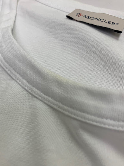 モンクレール MAGLIA T-SHIRT M/LUNGA LS T-SHIRT F20918D70710 8390T L ホワイト シリコンバッチ ロングTシャツ ITBG891QG6QG