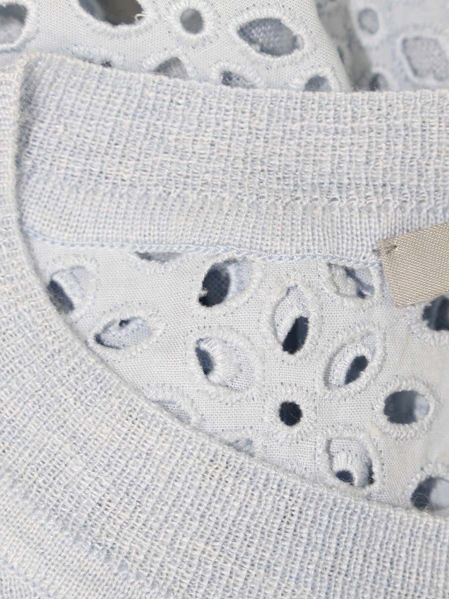 フォクシークラシック Fairchild 31594 カーディガン S ブルー カットワーク カシミヤシルク ITX9R1BUQJ6V 【SALE】