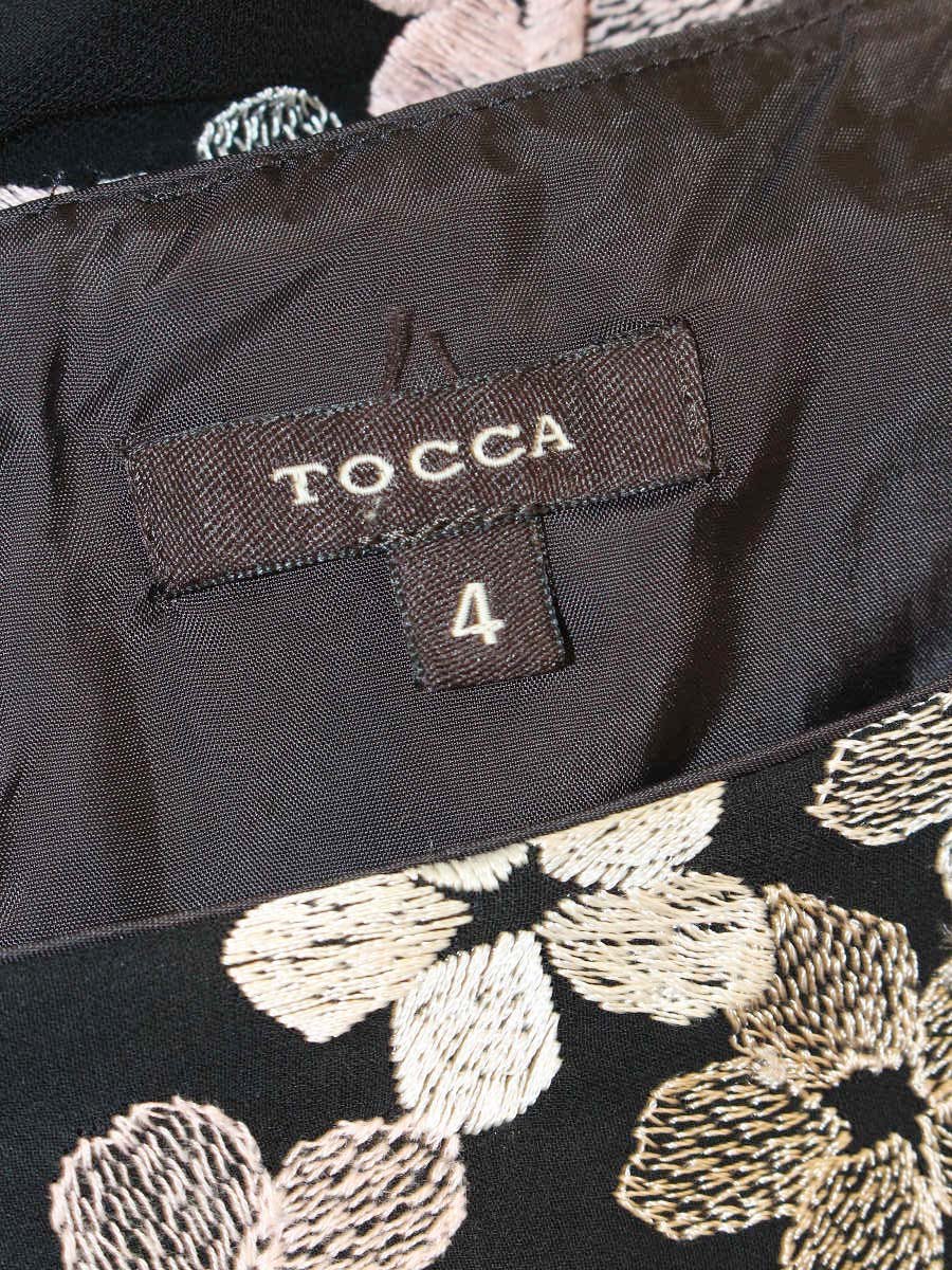 トッカ FIRST FLOWER ドレス OPTOLW0520 ワンピース 4 ブラック 刺繍 ITZW68ZGT66O