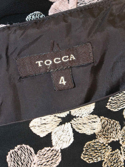 トッカ FIRST FLOWER ドレス OPTOLW0520 ワンピース 4 ブラック 刺繍 ITZW68ZGT66O