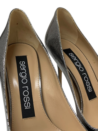 セルジオロッシ 3843 パンプス 36 シルバー ポインテッドトゥ ITNP64HA4HKA