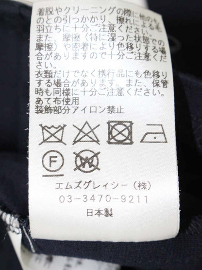 エムズグレイシー 725324 Tシャツ カットソー 38 ネイビー フラワーモチーフ スパンコール ITNVZHB1BA3W