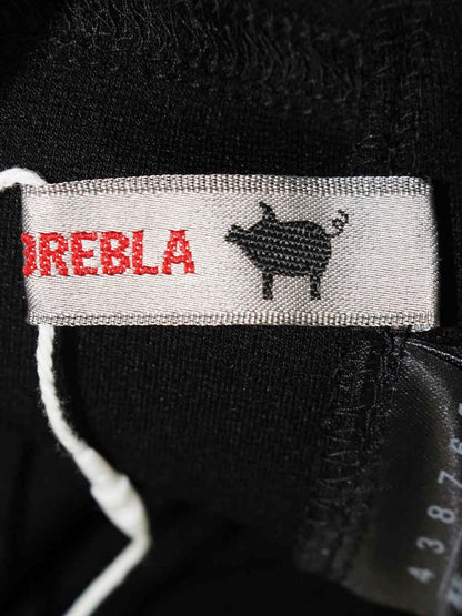 アルベロベロ 438765 パンツ F ブラック パイル地 ストレッチ アニマルモチーフ ITEXW40GIHDY