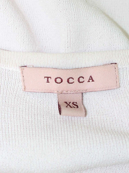 トッカ CLEAR BIJOUX CARDIGAN KRTOBS0200 カーディガン XS ピンク フラワービーズ ITAO7KSW92M0