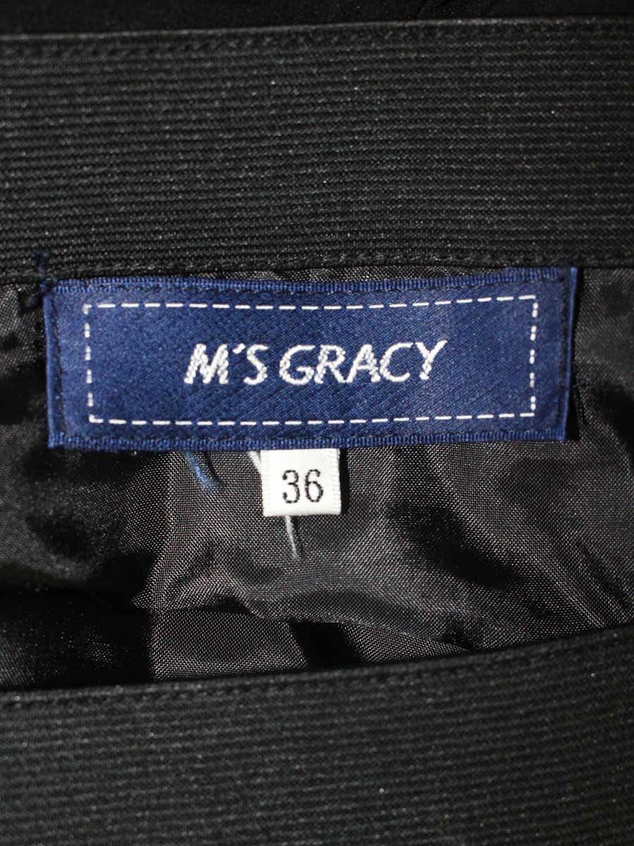 エムズグレイシー 117619 スカート 36 ブラック フレア ITTY2IGIVWTC