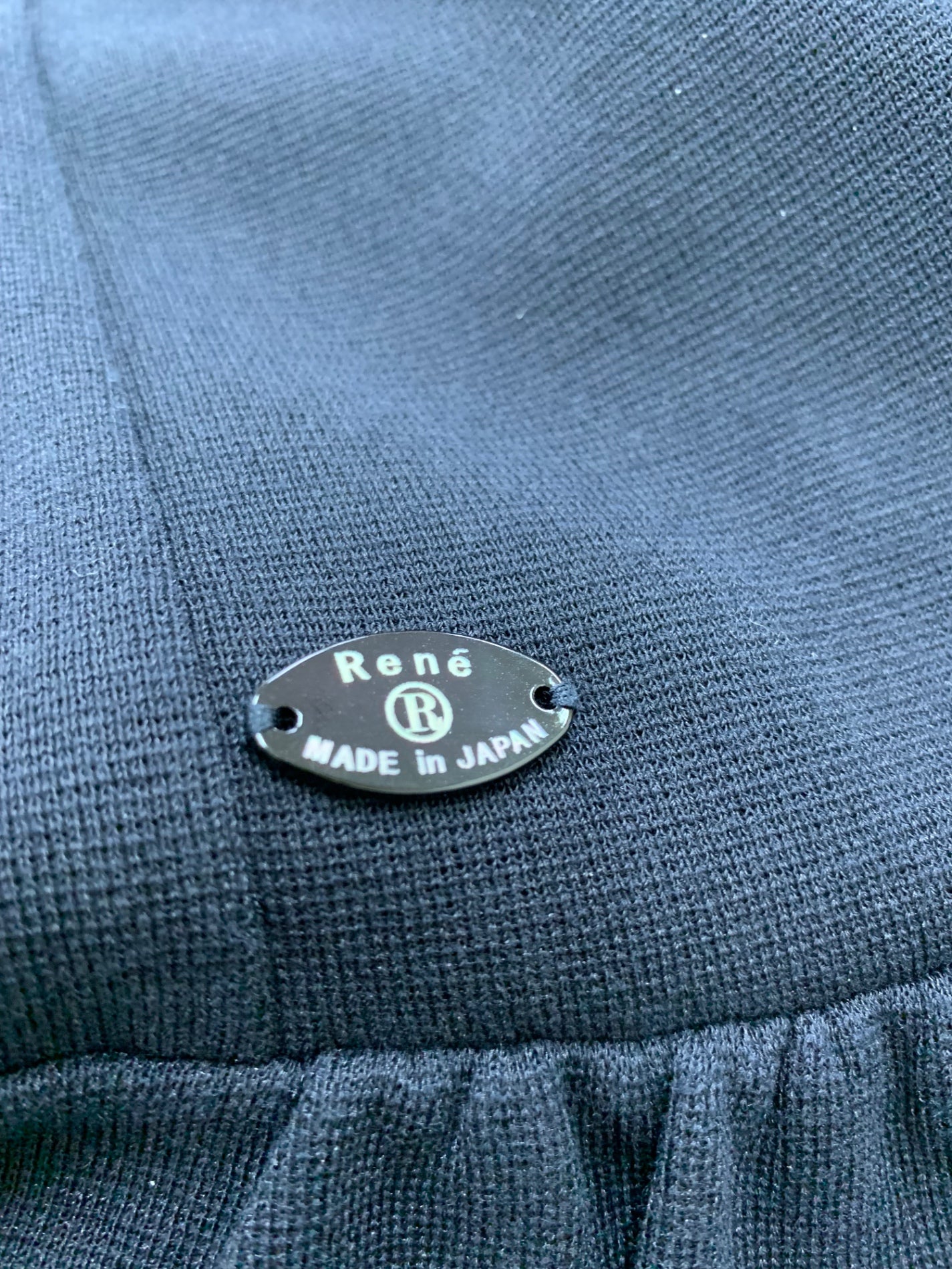 ルネ 6832160 ニットワンピース 34 ネイビー フロントジップ フェイクパール ITEGDLK3ESK4