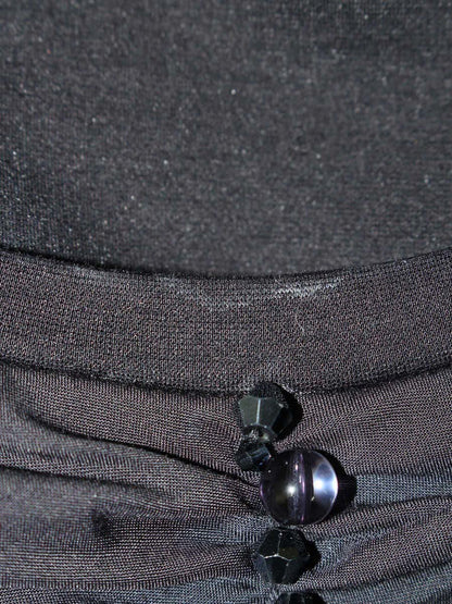 トゥービーシック W5P02-802-29 カットソー 42 ネイビー フリル ストーン ITJIV32WEJ44