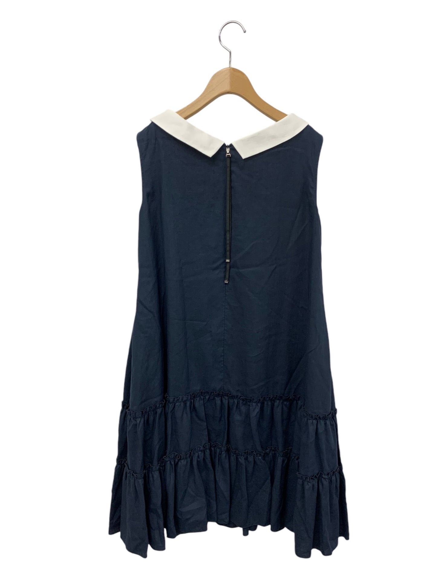 ルネ Washable Linen Tiered Dress 6026820 ワンピース 36 ネイビー ITNBF6GHG61I