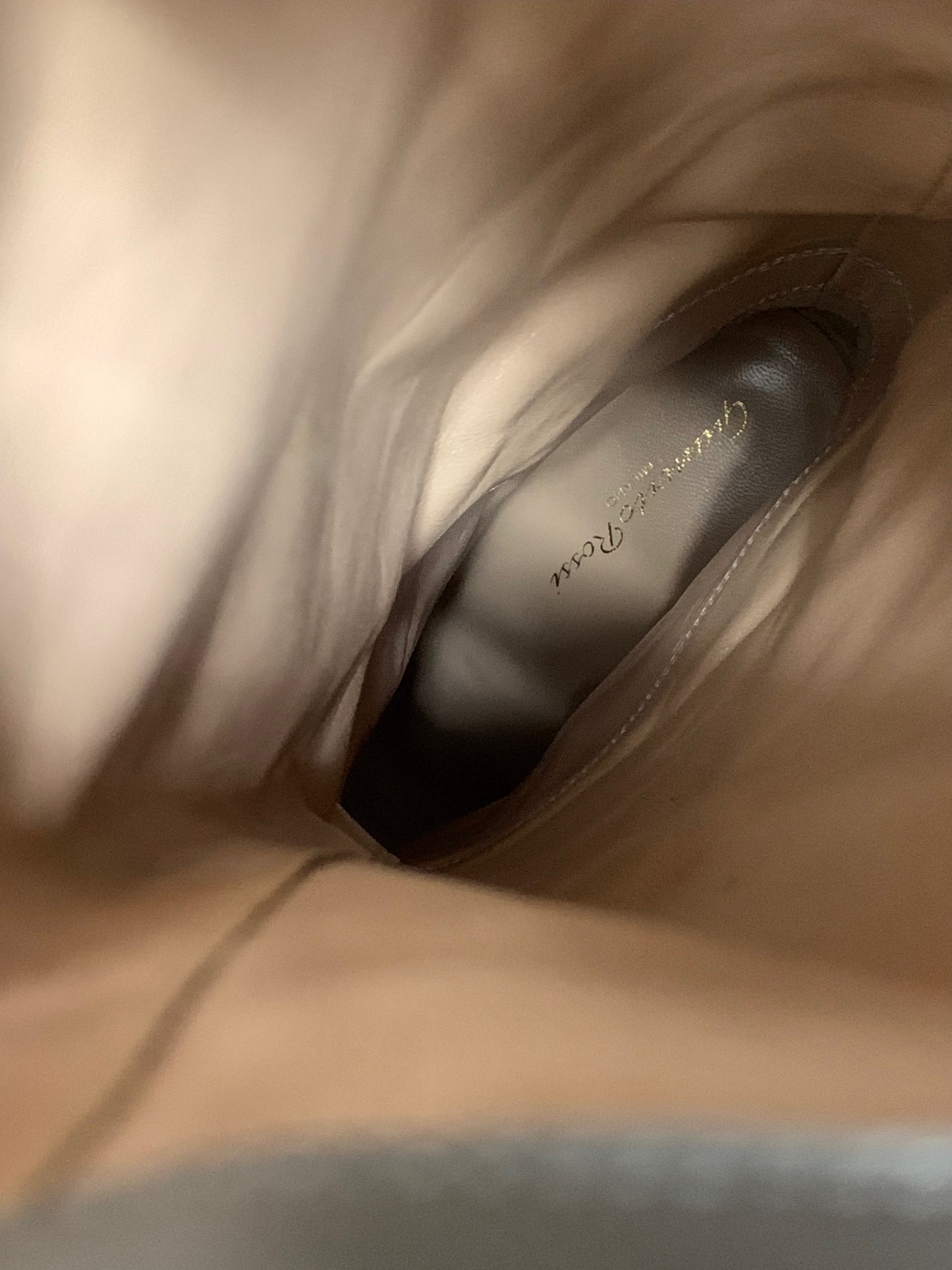 ジャンヴィトロッシ スエードロングブーツ 010680232 38 グレー ēcla掲載品 プルオンスタイル ブロックヒール IT78MZ78VFFR