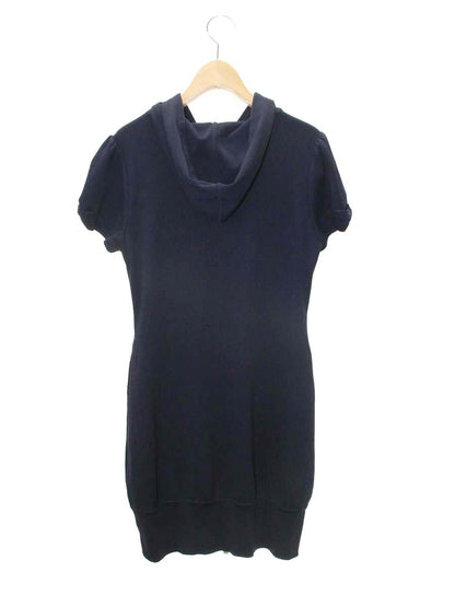 ルネ 6222150 ワンピース 38 ネイビー ストレッチ ダブルジップ リボン フード ITS28FUNPA1K