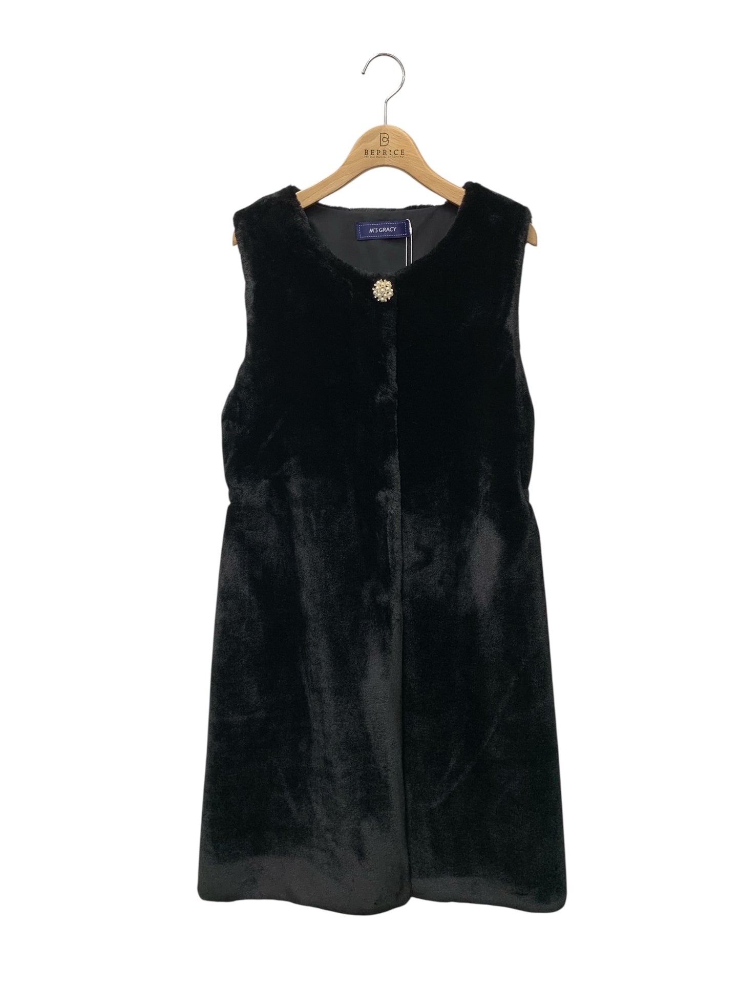 エムズグレイシー Fake Fur Vest 296503 ベスト F ブラック フェイクファー ITHAJZQDXNPM