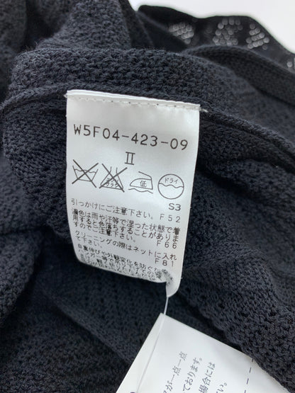 トゥービーシック W5F04-423-09 ニットワンピース Ⅱ ブラック 透かし編み フロントボタン ITF1D4IVJZZ1 【SALE】
