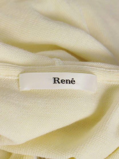 ルネ 6842980 パーカー 34 アイボリー ジップアップ パール リボン フリンジ ITXTG3XNJDFK