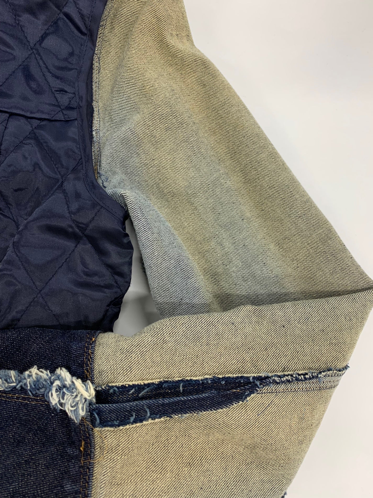 エムズグレイシー 224541 ジャケット 36 ネイビー デニム キルティングライナー付き ITGNLZCX4OHG