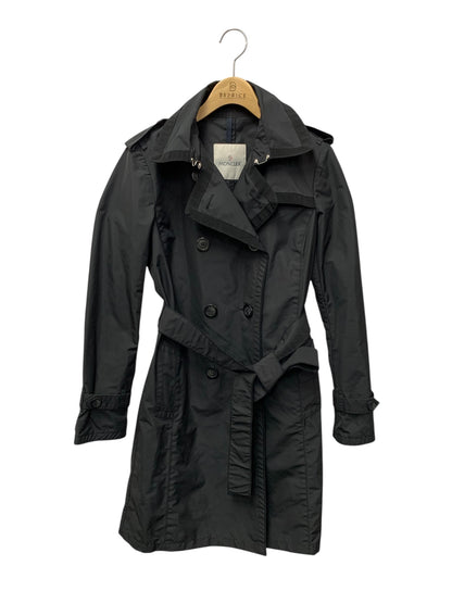 モンクレール サイプリエンヌ 210934907900 トレンチコート 0 ブラック ナイロン ITUCHSKP8D0I